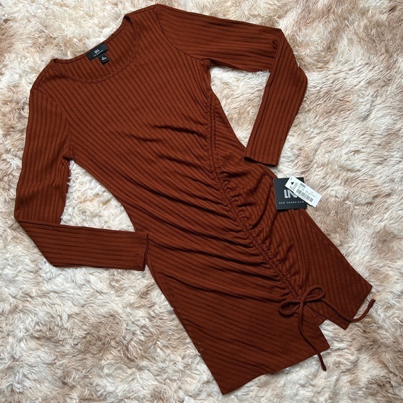 NEW I.N. Burnt Orange‎ Draw String Dress - Picture 1 of 7